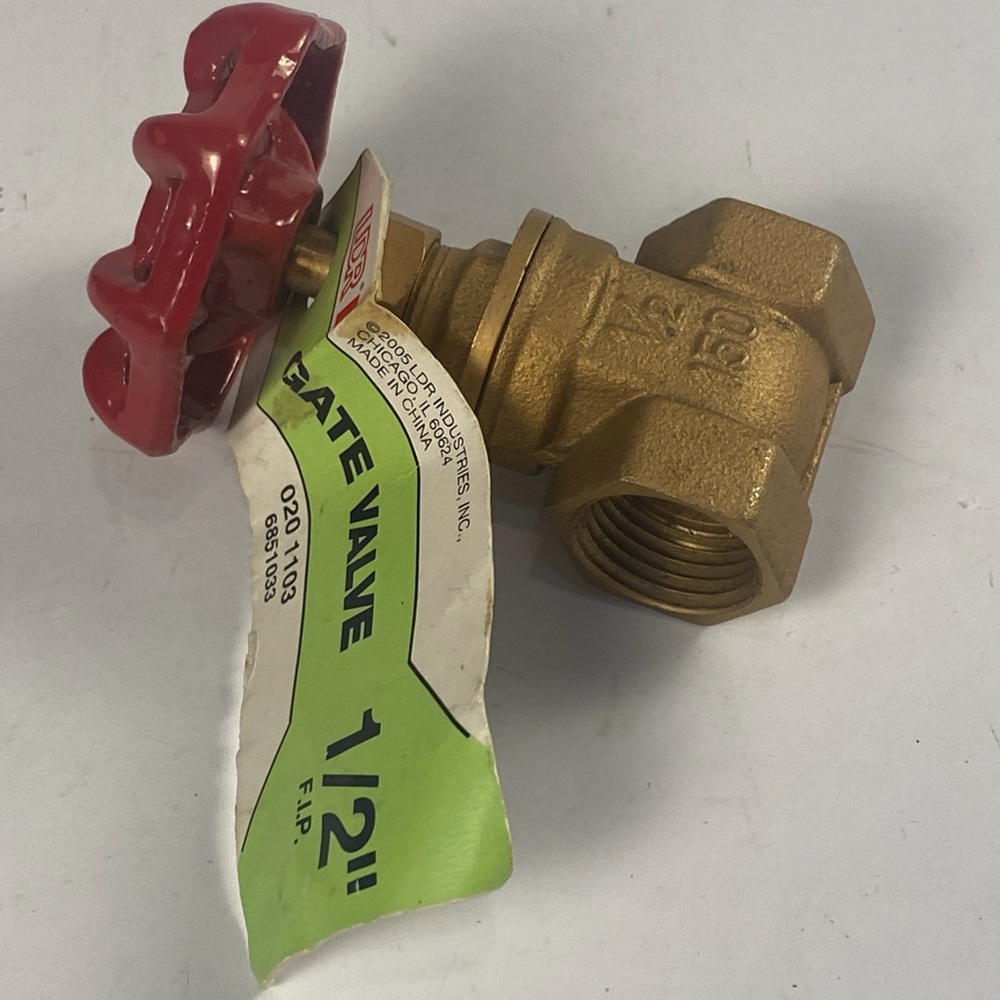 LDR Heavy Duty Gate Valve 1/2” 150 0201103 NEW